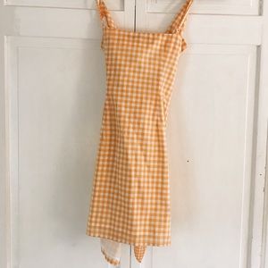 plaid yellow sundress